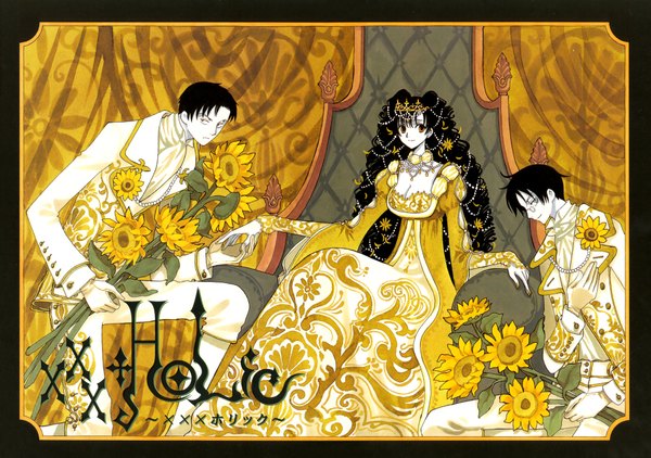 Anime picture 1989x1400 with xxxholic clamp watanuki kimihiro doumeki shizuka kunogi himawari highres girl