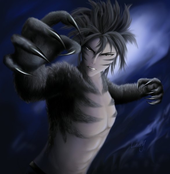 Anime picture 1000x1024 with noblesse m-21 lanty-ka single tall image short hair grey hair grey eyes muscle boy claws