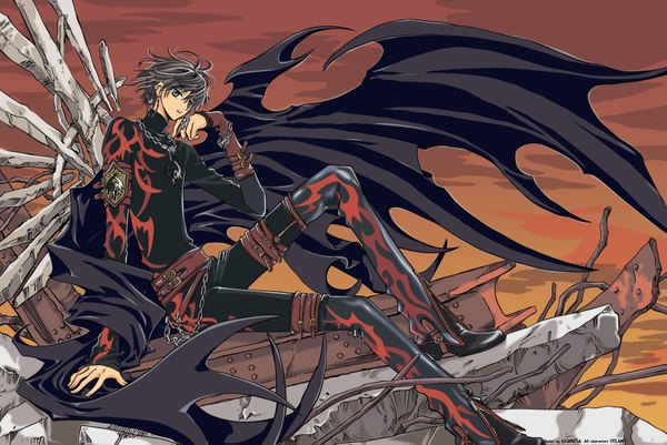 Anime picture 1901x1271 with tsubasa reservoir chronicle x clamp shirou kamui highres