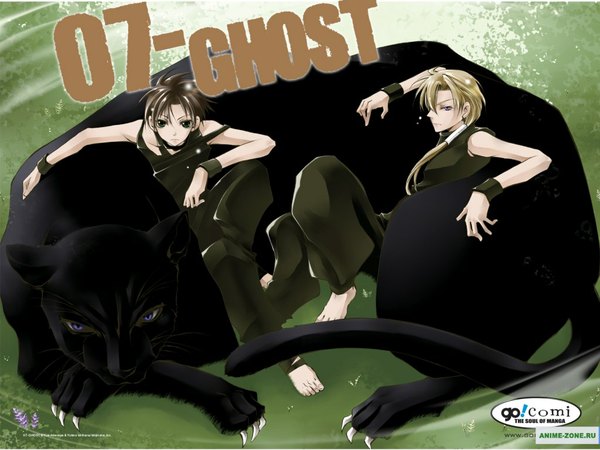 Anime picture 1024x768 with 07-ghost studio deen teito klein multiple boys boy 2 boys tagme