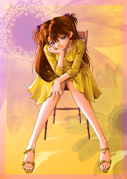 Anime picture 1350x1900 with neon genesis evangelion gainax soryu asuka langley kobayashi yuji tall image