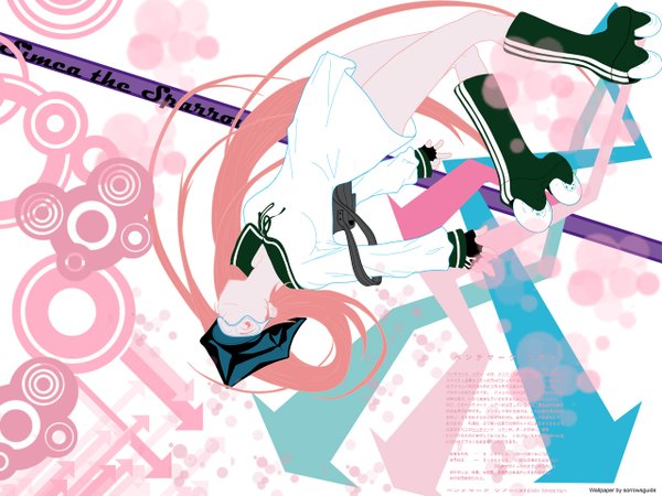 Anime picture 1280x960 with air gear toei animation simca pink background tagme