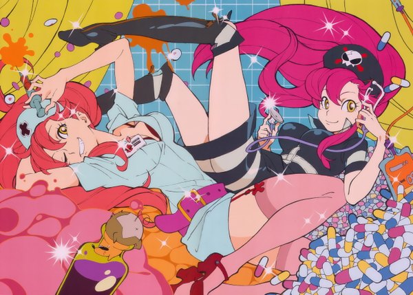 Anime picture 2600x1859 with tengen toppa gurren lagann gainax yoko littner highres tagme