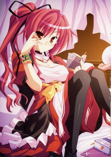 Anime picture 4289x6066 with magus tale whirlpool (studio) seera finis victoria long hair tall image highres red hair girl skirt ribbon (ribbons) mutsuki hinata