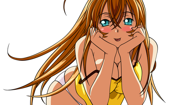 Anime picture 6400x3600 with ikkitousen sonsaku hakufu highres light erotic wide image cleavage transparent background vector