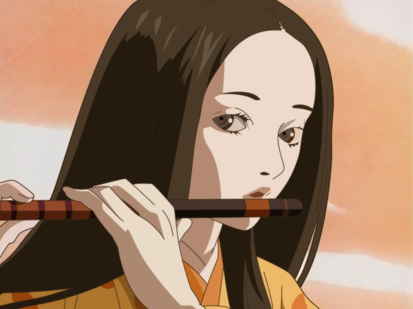 Anime picture 1600x1200 with otogi zoshi production i.g hikaru minamoto japanese clothes girl kimono musical instrument flute