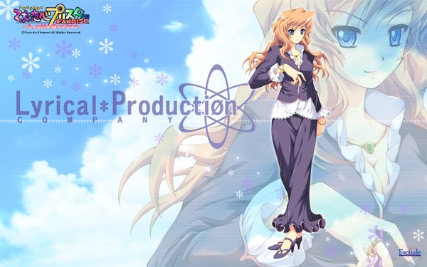 Anime picture 1920x1200 with otome renshin prister highres blue eyes blonde hair wide image zoom layer girl ring