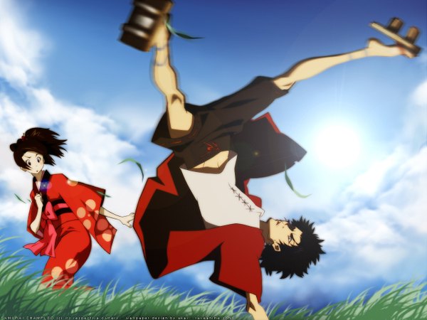 Anime picture 1280x960 with samurai champloo mugen (samurai champloo) fuu (samurai champloo) boy tagme