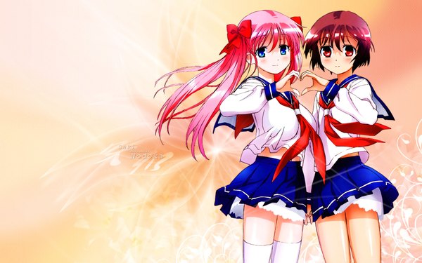 Anime picture 1920x1200 with saki haramura nodoka miyanaga saki highres wide image