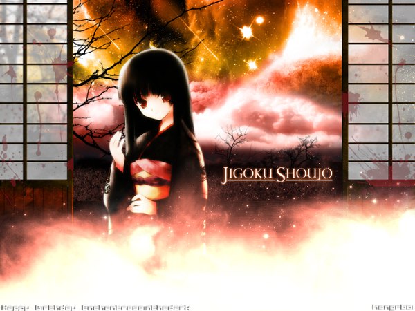 Anime picture 1280x960 with hell girl studio deen enma ai tagme