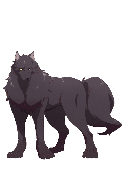 Anime picture 1260x1780 with seiken gakuin no maken tsukai blackas shadow prince single tall image looking at viewer standing full body official art transparent background no people animal wolf