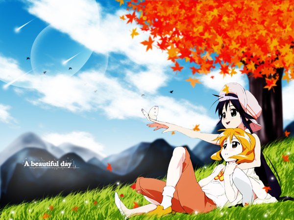 Anime picture 1600x1200 with mahoromatic sky tagme