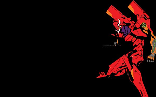 Anime picture 1680x1050 with neon genesis evangelion gainax eva 02 wide image black background