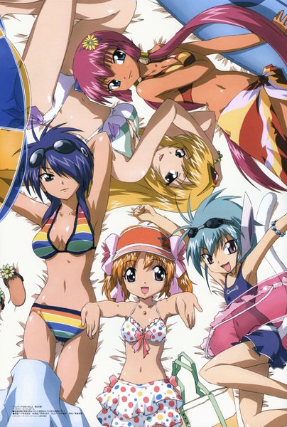 Anime picture 2714x4026 with galaxy angel galaxy angel rune madhouse apricot sakuraba nano-nano pudding anise azeat kahlua marjoram lily c sherbet tall image highres swimsuit