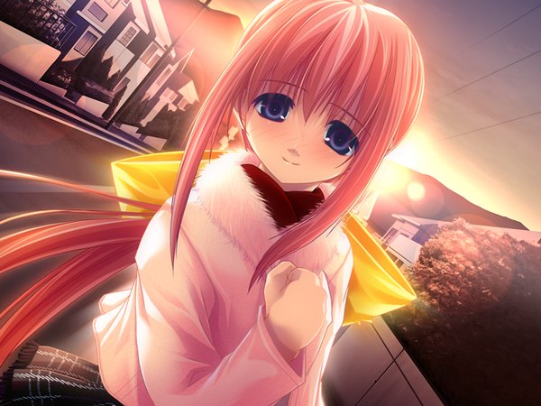 Anime picture 1200x900 with aneimo blue eyes pink hair game cg girl