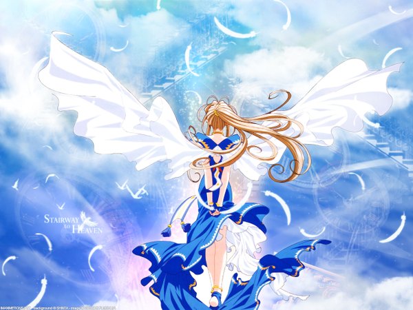 Anime picture 1280x960 with aa megami-sama anime international company belldandy feather (feathers) tagme