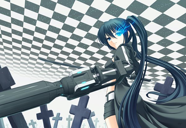 イラスト 1120x775 と ブラック★ロックシューター black rock shooter (character) athrun1120 a.one ツインテール 女の子