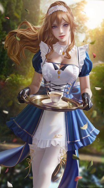 Anime-Bild 3900x7000 mit genshin impact jean gunnhildr wickellia single long hair tall image looking at viewer fringe highres breasts blonde hair hair between eyes large breasts standing holding signed payot absurdres outdoors ponytail