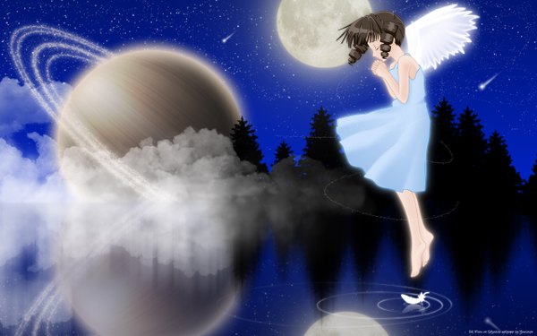 Anime picture 2560x1600 with full moon wo sagashite studio deen kouyama mitsuki highres wide image