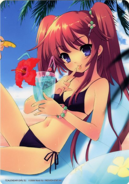 Anime picture 1267x1805 with itou noiji nanao naru tall image swimsuit bikini black bikini