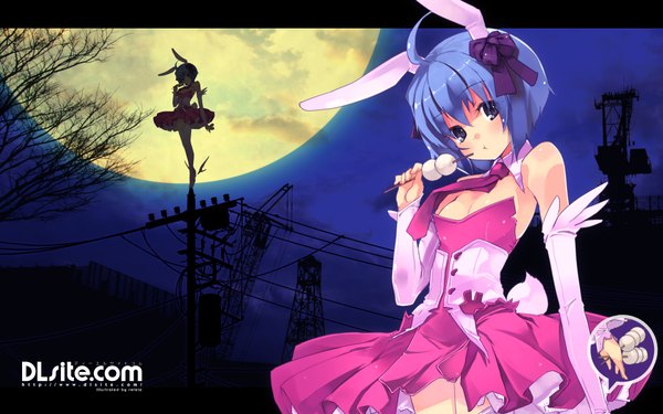 Anime picture 1920x1200 with dlsite.com elle sweet refeia highres light erotic wide image moon