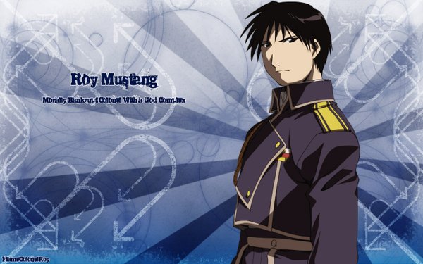 Anime picture 1440x900 with fullmetal alchemist studio bones roy mustang wide image boy