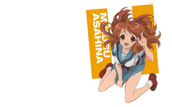 Anime picture 2560x1600 with suzumiya haruhi no yuutsu kyoto animation asahina mikuru highres wide image girl