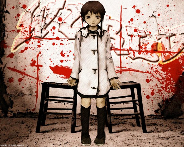Anime picture 1280x1024 with serial experiments lain iwakura lain tagme