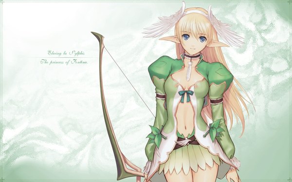 Anime picture 1920x1200 with shining (series) shining wind elwing tony taka highres wide image girl