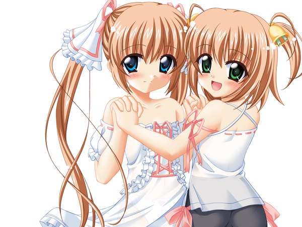 Anime picture 1280x960 with nanami to konomi no oshiete abc studio ring nishimura konomi nishimura nanami sin-go loli twins interlocked fingers