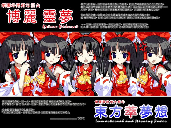 Anime picture 1024x768 with touhou hakurei reimu girl tagme