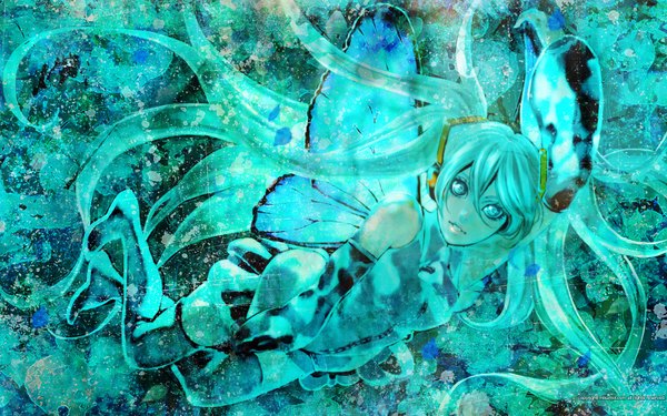 Anime picture 1920x1200 with vocaloid hatsune miku himemiko highres wide image wallpaper girl