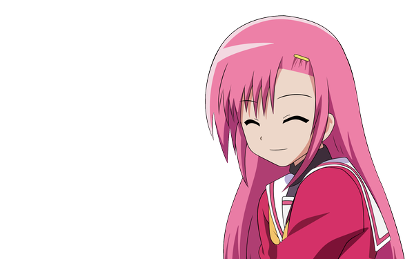 Anime picture 1920x1200 with hayate no gotoku! katsura hinagiku single long hair highres smile wide image pink hair eyes closed transparent background vector girl serafuku