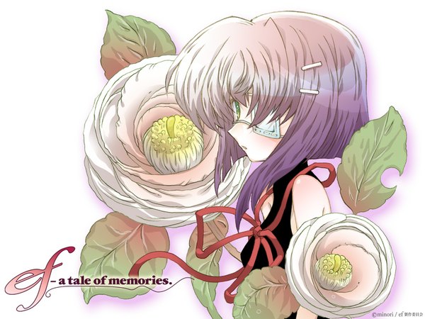 Anime picture 1600x1200 with ef ef a tale of memories ef a fairy tale of the two shaft (studio) shindou chihiro wallpaper girl eyepatch