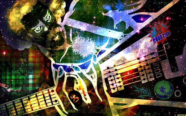 Anime picture 1920x1200 with cromartie high school production i.g highres wide image guitar