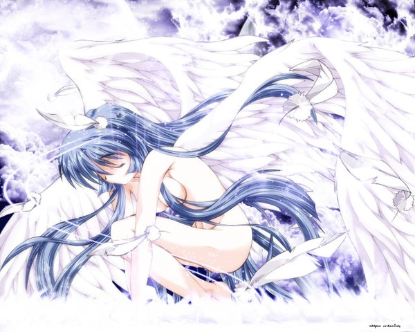 Anime picture 1280x1024 with air key (studio) kannabi no mikoto kanna angel visualart wings
