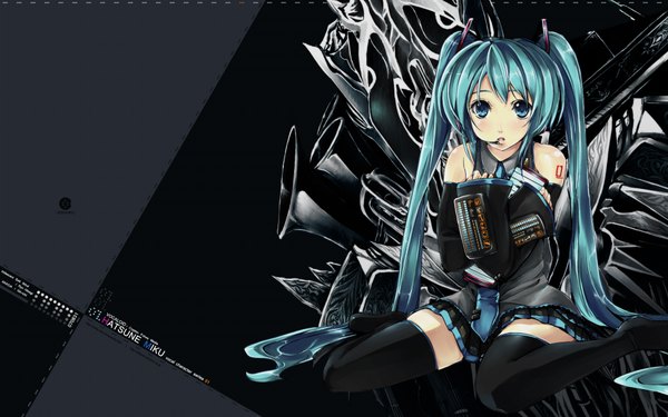 Anime picture 1920x1200 with vocaloid hatsune miku highres wide image girl