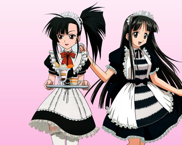 Anime picture 1280x1024 with mahou sensei negima! konoe konoka sakurazaki setsuna maid tagme