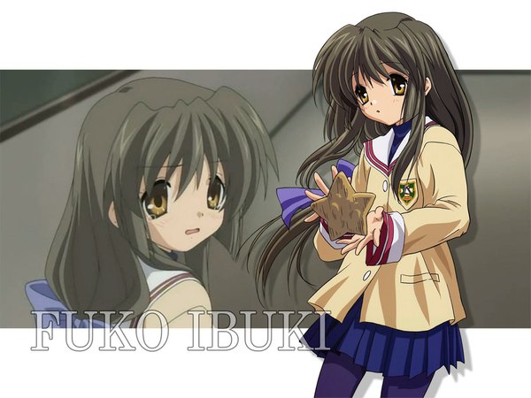 Anime picture 1024x768 with clannad key (studio) ibuki fuuko girl serafuku