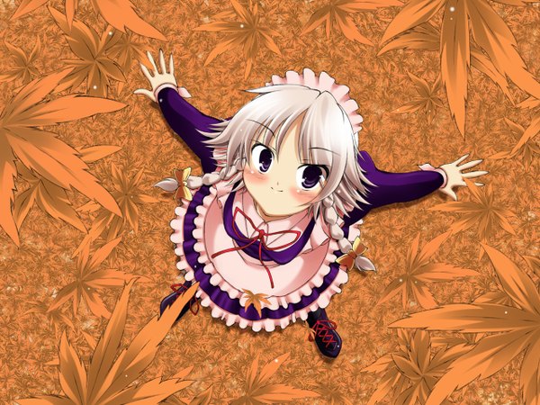 Anime picture 1280x960 with touhou izayoi sakuya girl fuyu matsuri