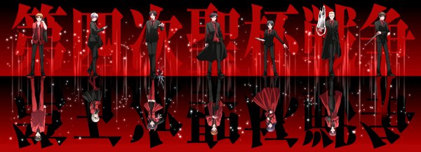 Anime picture 4000x1453 with fate (series) fate/stay night fate/zero fate/hollow ataraxia studio deen type-moon toosaka rin matou sakura illyasviel von einzbern emiya shirou emiya kiritsugu kotomine kirei waver velvet matou kariya toosaka tokiomi uryuu ryuunosuke bazett fraga mcremitz kayneth archibald el-melloi kuzuki souichirou iroha (shiki)