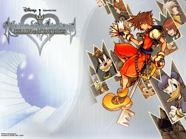 Anime picture 1280x960 with kingdom hearts square enix sora kairi (kingdom hearts) riku (kingdom hearts) goofy donald duck axel