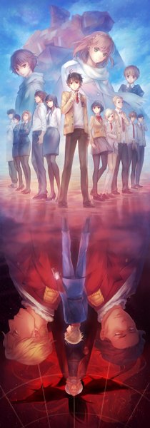 Anime picture 980x2800 with aldnoah.zero a-1 pictures slaine troyard asseylum vers allusia kaizuka inaho eddelrittuo rayet areash amifumi inko kaizuka yuki cruhteo saazbaum darzana magbaradge calm craftman mizusaki kaoru kg-6 sleipnir marito kouichirou nina klein matsuribi kisaki rayregalia vers rayvers tsumugi yutaro