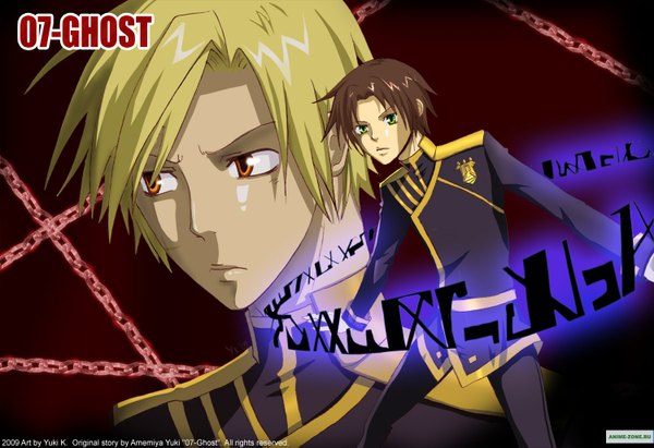 Anime picture 1500x1029 with 07-ghost studio deen teito klein mikage multiple boys boy 2 boys