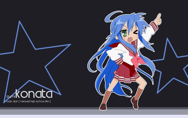 Anime picture 1920x1200 with lucky star kyoto animation izumi konata highres wide image girl