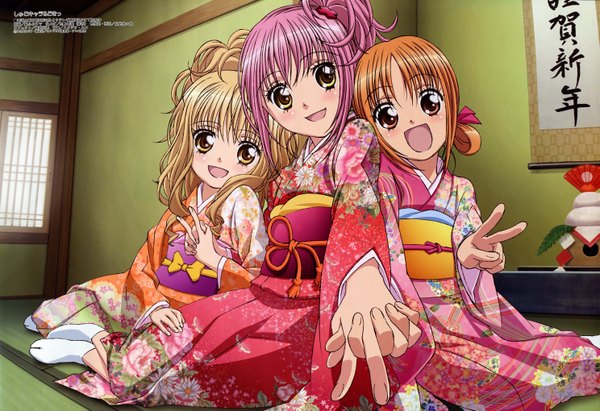 Anime picture 5947x4077 with shugo chara! hinamori amu mashiro rima yuiki yaya sai fumihide highres