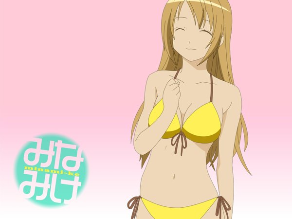 Anime picture 1600x1200 with minami-ke minami haruka light erotic swimsuit bikini tagme