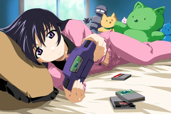 Anime-Bild 2100x1400 mit green green minami sanae highres bed pajamas