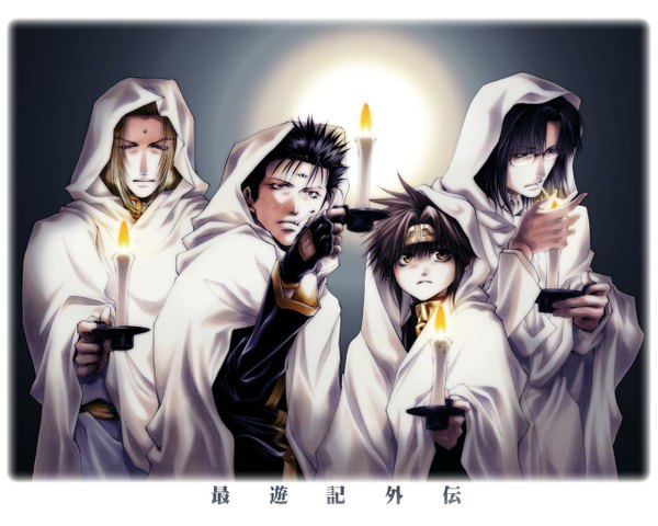 Anime picture 1280x1024 with saiyuki group boy candle (candles) tagme