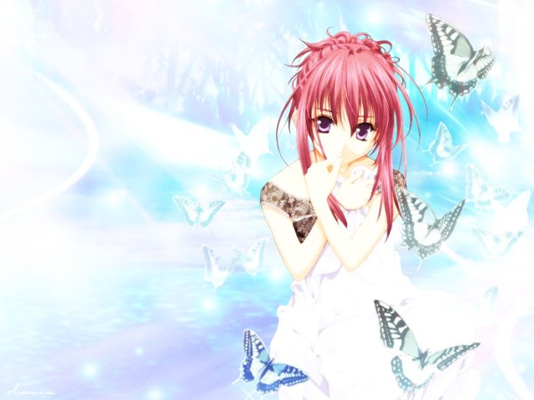 Anime picture 1280x960 with sister princess zexcs chikage (sister princess) tenhiro naoto girl insect butterfly